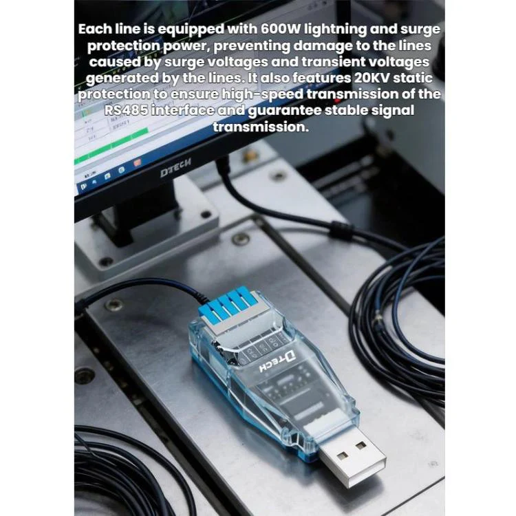 DTECH USB To RS485 Push-Button Serial Port Module, Specifications: RS232/485 FTDI Chip IOT5091 - Image 5