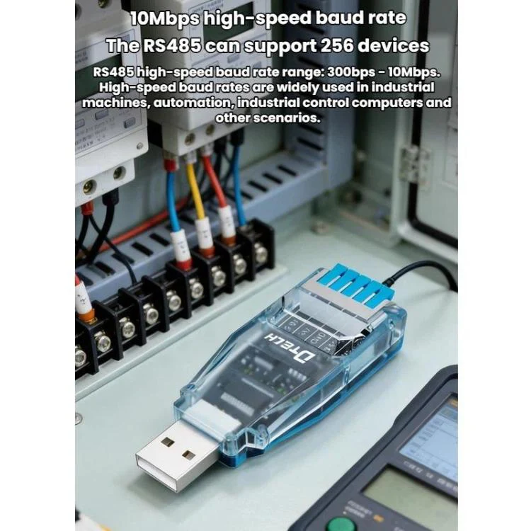DTECH USB To RS485 Push-Button Serial Port Module, Specifications: TTL Pin-Type FTDI Chip IOT5093 - Image 4