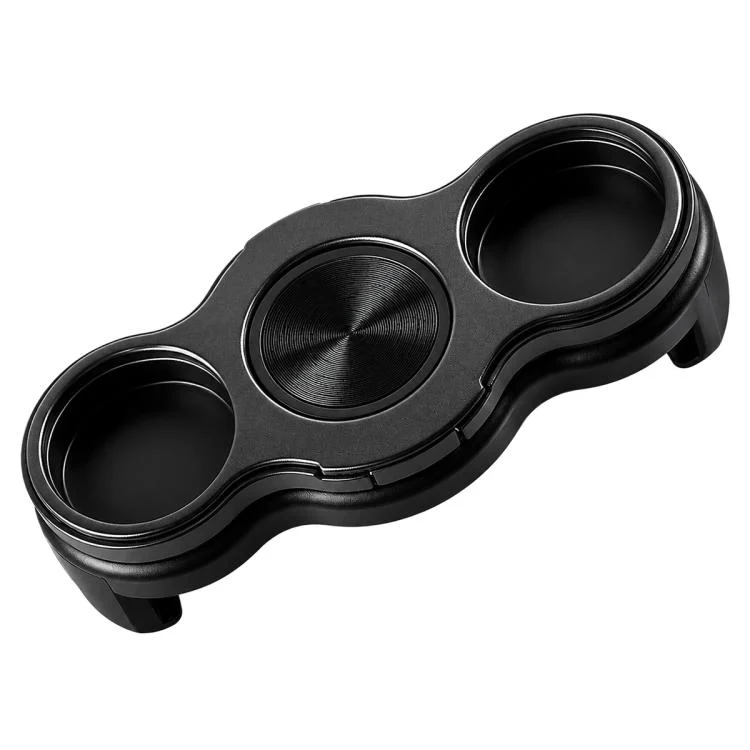 Dual 3-Finger Grip Clip Rotating Foldable Metal Phone Holder(Black)