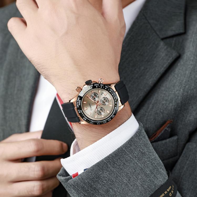 Dulunwe 30m Waterproof Luminous Fully Automatic Mechanical Watch(Silver Shell Black) - Image 7