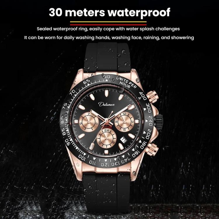 Dulunwe 30m Waterproof Luminous Fully Automatic Mechanical Watch(Silver Shell Gray) - Image 5