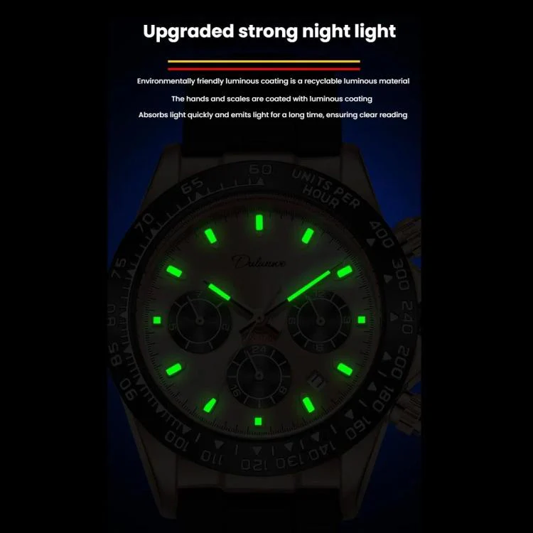 Dulunwe 30m Waterproof Luminous Fully Automatic Mechanical Watch(Silver Shell Meteorite) - Image 4