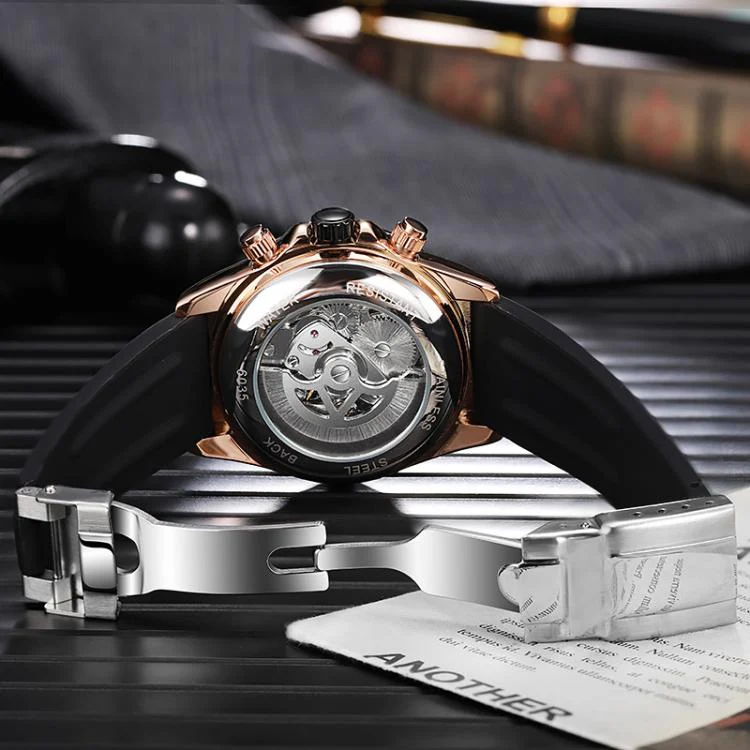 Dulunwe 30m Waterproof Luminous Fully Automatic Mechanical Watch(Silver Shell Meteorite) - Image 6