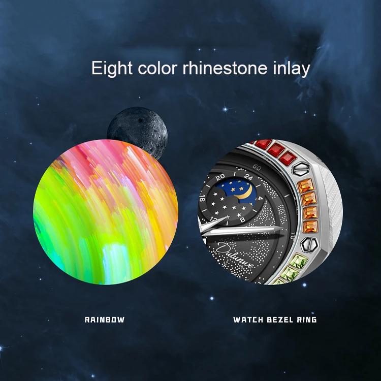 Dulunwe 6030F 30m Waterproof Luminous Mechanical Watch, Color: Silicone Strap Orange - Image 4