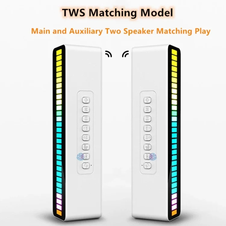 Duosi M8 LED Pickup Rhythm Ambient Light Multi-function TWS Bluetooth Speaker Bar(Black) - Image 5