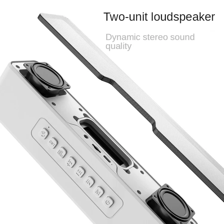 Duosi M8 LED Pickup Rhythm Ambient Light Multi-function TWS Bluetooth Speaker Bar(Black) - Image 7