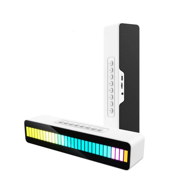 Duosi M8 LED Pickup Rhythm Ambient Light Multi-function TWS Bluetooth Speaker Bar(White) - Image 2