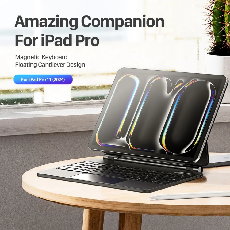 DUX DUCIS MK Series Floating Magnetic Keyboard Tablet Leather Case For iPad Pro 11 2024(Black) - Image 3