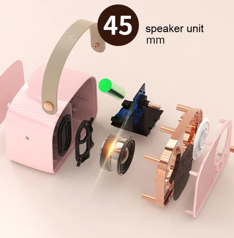 DW21 Vintage Radio BT Speaker Support TF Card/U Disk to Play(Light Green) - Image 4