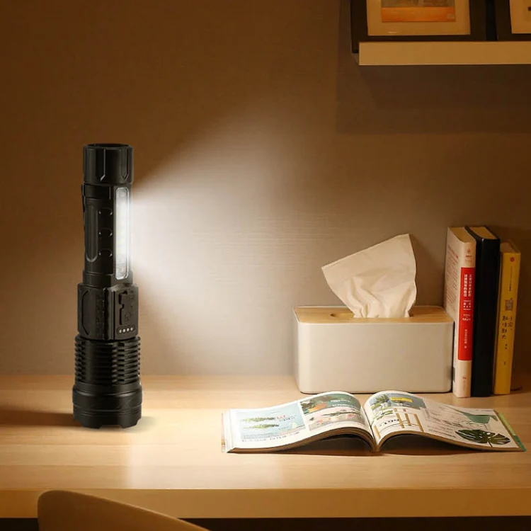 E-SMARTER A76 Telescopic Zoom COB Side Light Strong Light Torch, Style: White Laser - Image 12