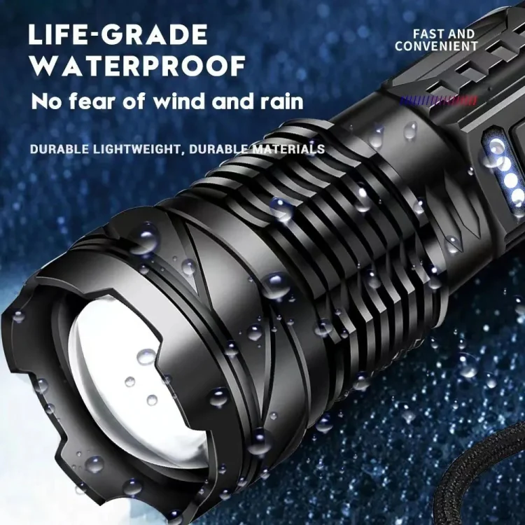E-SMARTER A76 Telescopic Zoom COB Side Light Strong Light Torch, Style: White Laser - Image 7