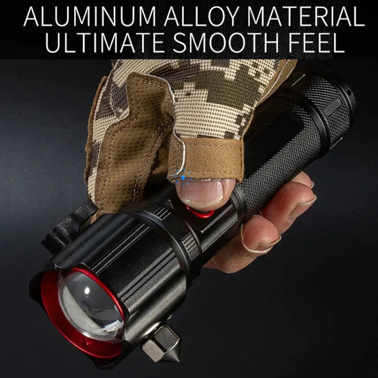 E-SMARTER W5196 Laser Life Saving Flashlight Seat Belt Cutting Emergency Car Backup Tool Flashlight - Image 12