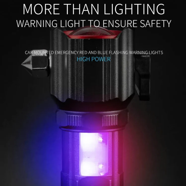 E-SMARTER W5196 Laser Life Saving Flashlight Seat Belt Cutting Emergency Car Backup Tool Flashlight - Image 6