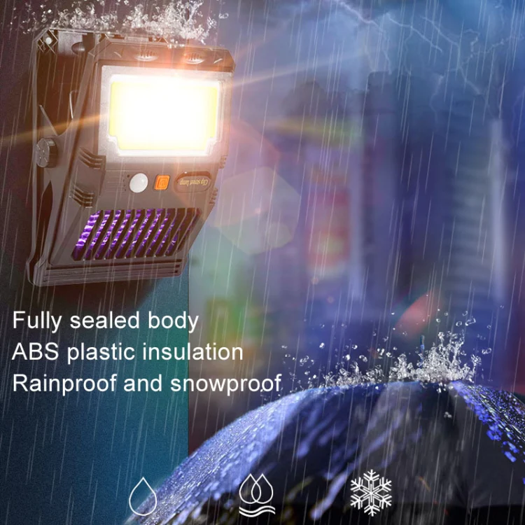 E-SMARTER W7105-2 COB Solar Wall Lamp With Clip Mosquito Killer Lamp Portable Body Sensor Outdoor Garden Light - Image 6