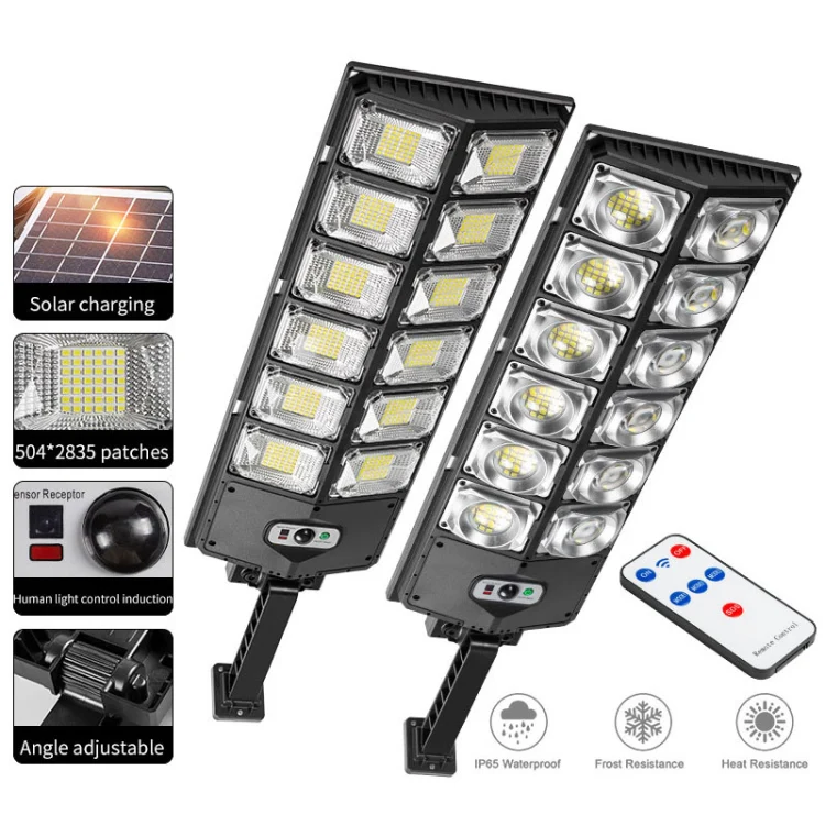 E-SMARTER W789B-6 LED Strong Light Double Row Solar Garden Light Induction Street Lamps - Image 2