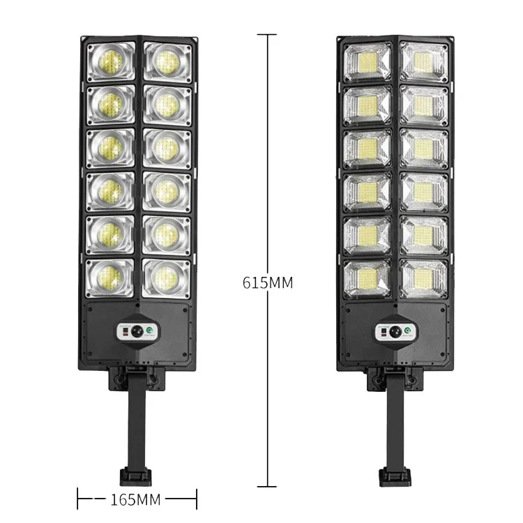 E-SMARTER W789B-6 LED Strong Light Double Row Solar Garden Light Induction Street Lamps - Image 3