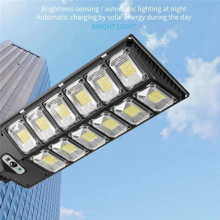 E-SMARTER W789B-6 LED Strong Light Double Row Solar Garden Light Induction Street Lamps - Image 5