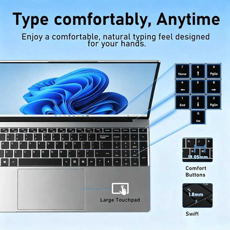 E140C 14 inch Lightweight Laptop, 8GB+256GB, Windows 11 AMD A9-9400 Dual Core, US Plug - Image 6