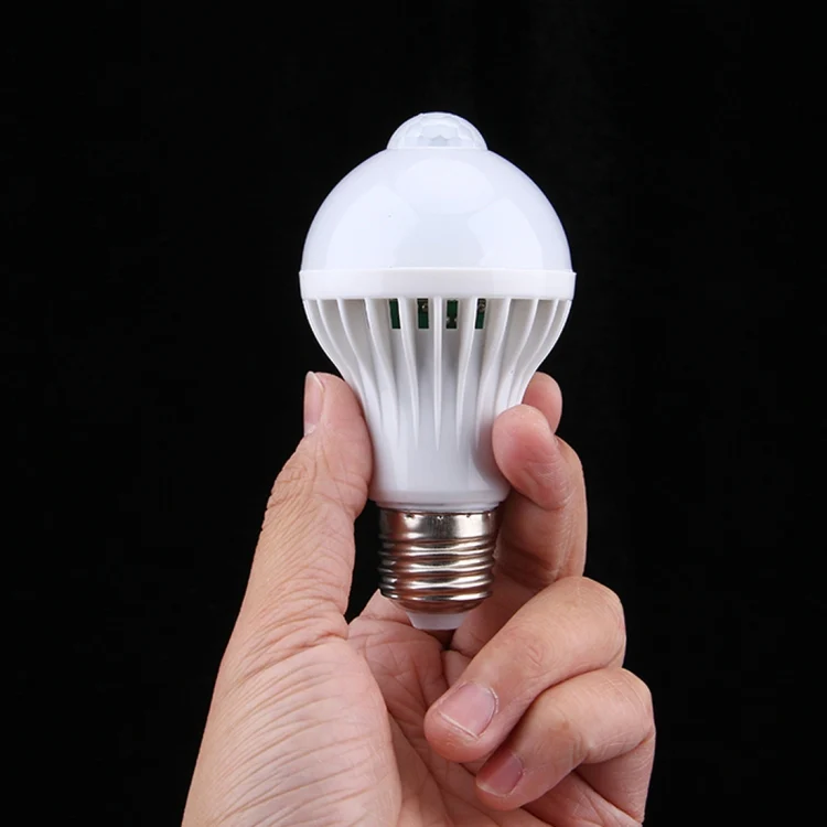 E27 9W Infrared Motion Sensor LED Light Bulb, Sensor Distance: 4-6m, AC 85-265V - Image 6