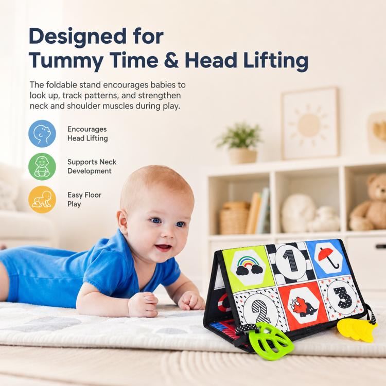 Early Childhood Education Foldable Cloth Book Toy with Distorting Mirror, Type:Shape - Image 5