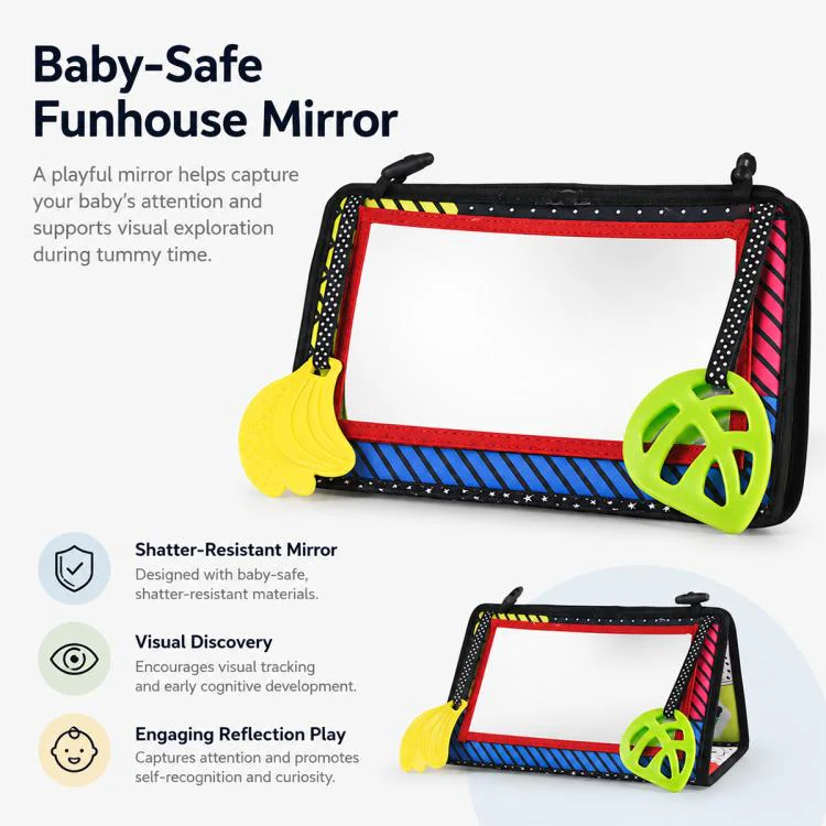 Early Childhood Education Foldable Cloth Book Toy with Distorting Mirror, Type:Shape - Image 6
