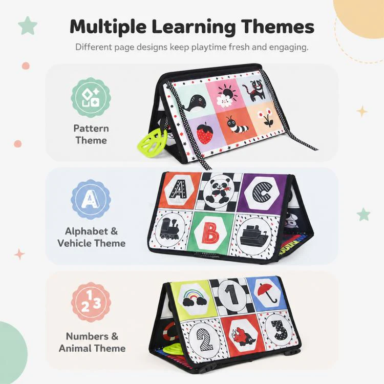 Early Childhood Education Foldable Cloth Book Toy with Distorting Mirror, Type:Shape - Image 8