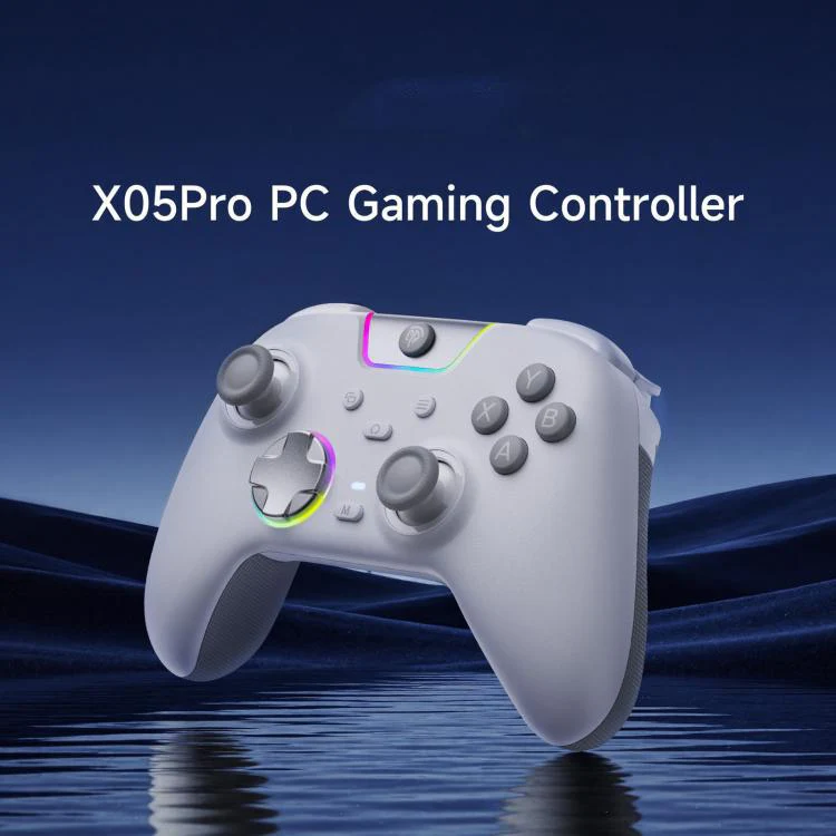 EasySMX X05Pro Wireless PC Gaming Controller Tri-Mode Hall Effect Gamepad with Dual-Stage Triggers & Silent Buttons for PC & Switch White With Charging Dock - Image 2