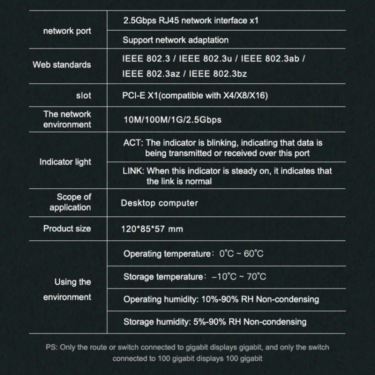 EDUP EP-9635C 2.5Gbps Gigabit Game Wired Network Card 2500M High Speed Internet Port Expansion Desktop PC Adaptive Ethernet Network Adapter - Image 12