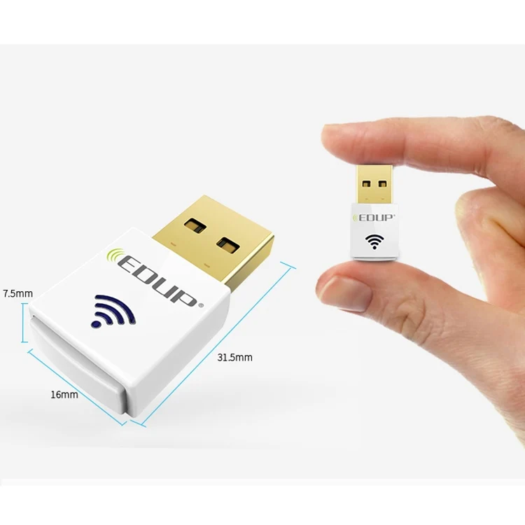 EDUP EP-AC1619 Mini Wireless USB 600Mbps 2.4G / 5.8Ghz 150M+433M Dual Band WiFi Network Card for Nootbook / Laptop / PC(White) - Image 7