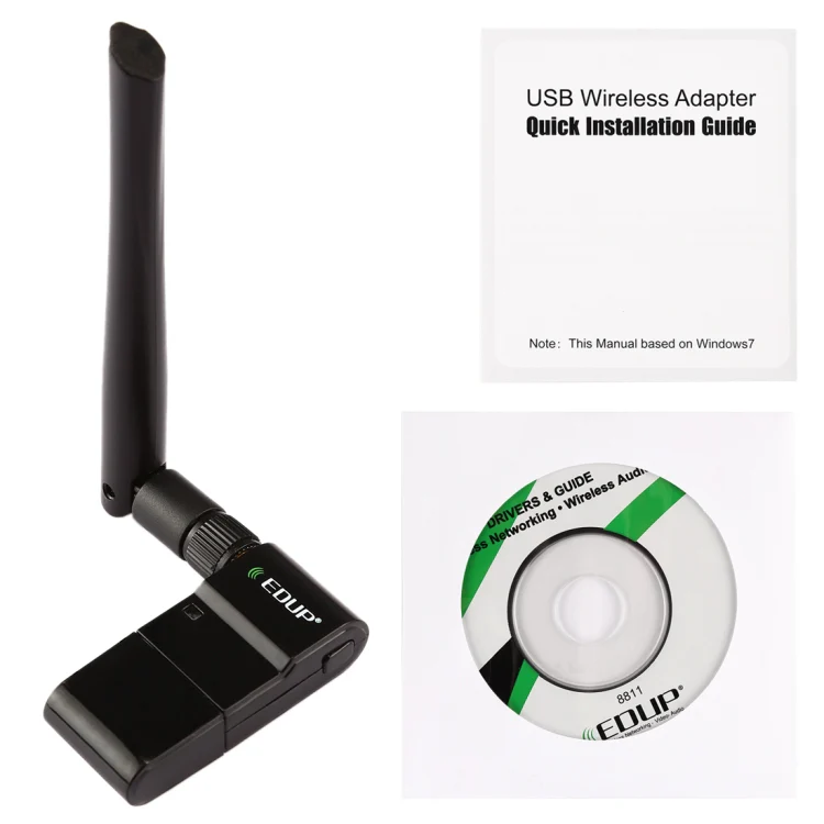 EDUP EP-AC1635 600Mbps Dual Band Wireless 11AC USB Ethernet Adapter 2dBi Antenna for Laptop / PC(Black) - Image 5