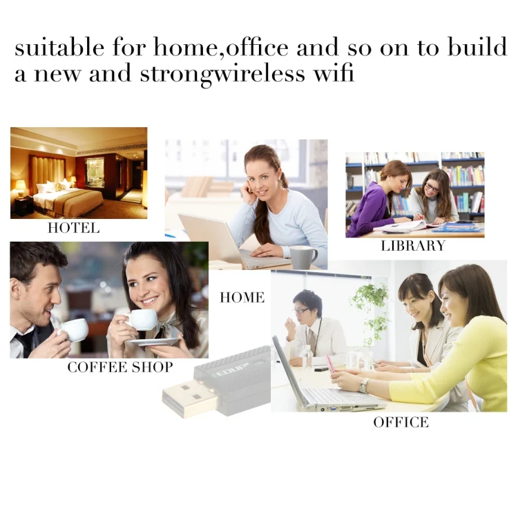 EDUP EP-N1581 Mini USB Wifi 802.11n/g/b 300Mbps 2.4GHz Wireless Adapter External Antenna - Image 8
