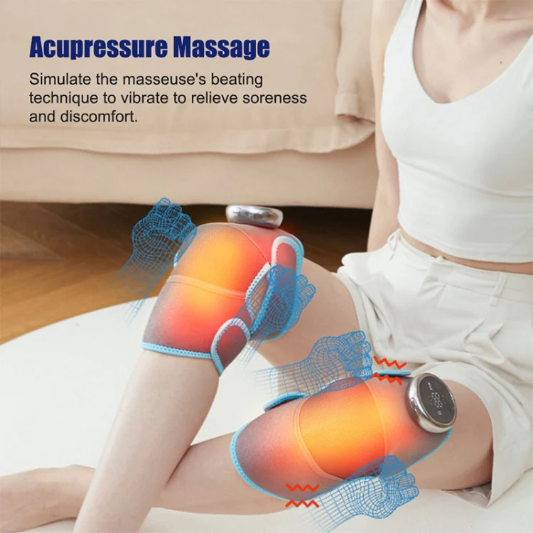 Electric Heating Therapy Knee Warm Knee Pad Brace Massage,Spec: Single Without Vibration - Image 2