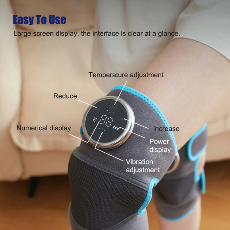 Electric Heating Therapy Knee Warm Knee Pad Brace Massage,Spec: Single Without Vibration - Image 5
