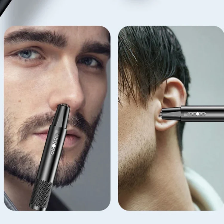 Electric Nose Hair Clipper Rechargeable Washable Portable Travel Trimmer(Black) - Image 10