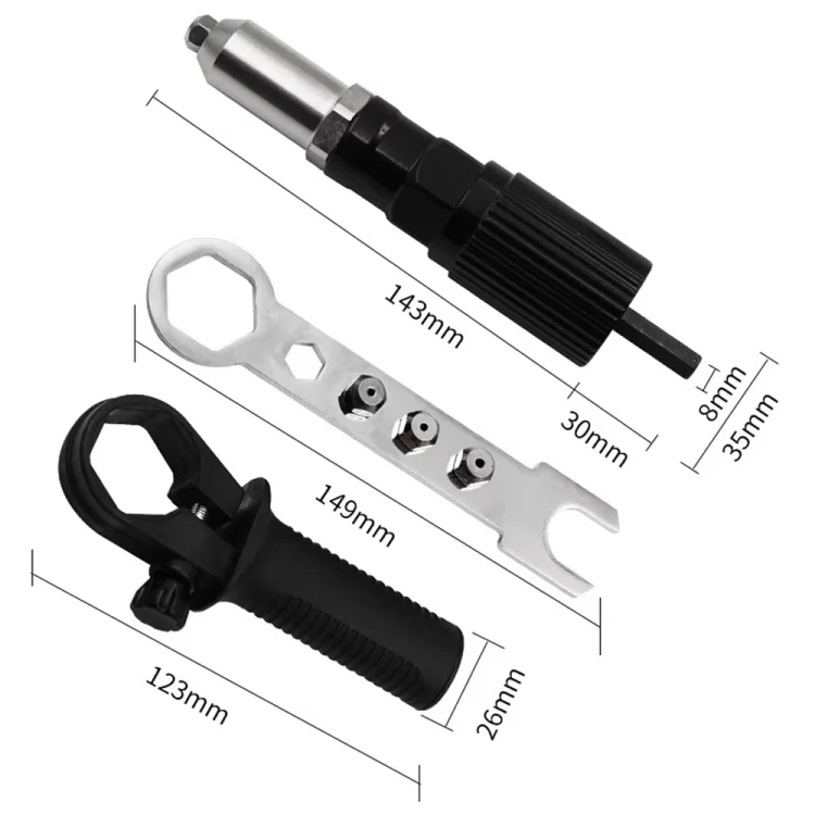 Electric Rivet Nut Machine Core Pulling Accessories Riveting Tools Cordless Rivet Drill Adapter(Boxed) - Image 2