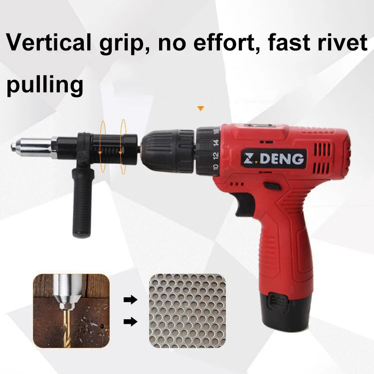 Electric Rivet Nut Machine Core Pulling Accessories Riveting Tools Cordless Rivet Drill Adapter(Boxed) - Image 7