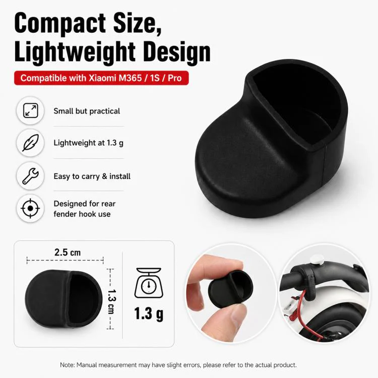 Electric Scooter Accessories Rear Fender Hook Silicone Cover for Xiaomi Mijia M365(White) - Image 6