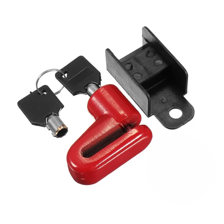 Electric Scooter Disc Brake Lock Multi-Function Reinforced Anti-Theft Lock Accessory for Xiaomi Mijia M365, Packing specification: Disc Brake Lock (Red) - Image 2