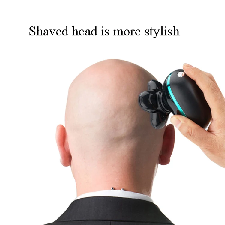 Electric Shaver Rechargeable Razor Intelligent Digital Display Bald Hair Clipper,Style: With Nasal Hair Apparatus - Image 7