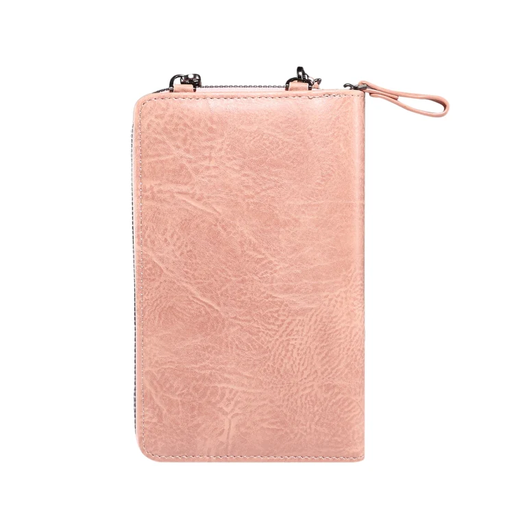 Elephant Pattern Multifunctional Cross Bag Phone Case(Light Pink) - Image 3