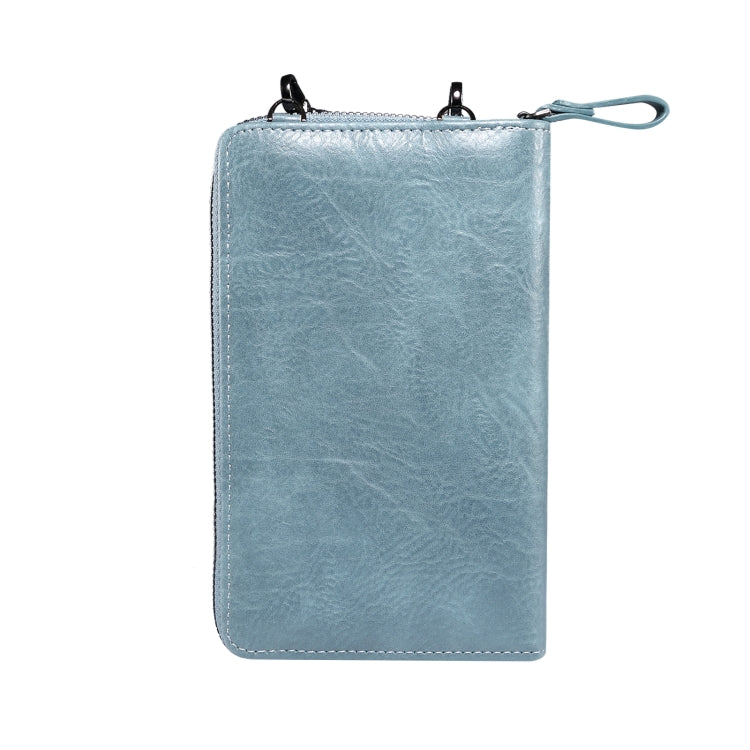 Elephant Pattern Multifunctional Cross Bag Phone Case(Sky Blue) - Image 3