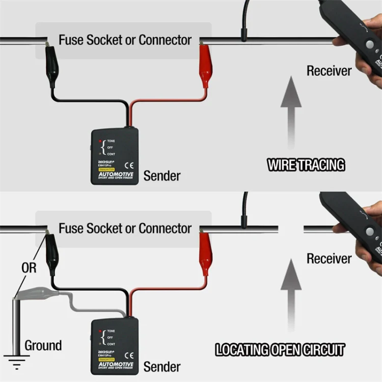 EM415 Car Open Circuit Short Circuit Detector Car Repair Tool Line Finder - Image 6