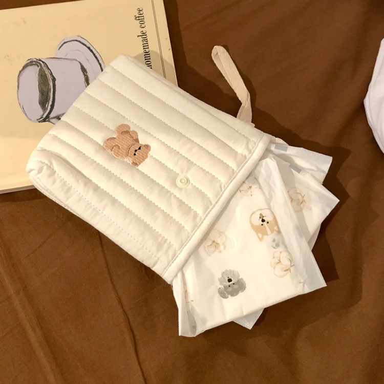 Embroidered Cartoon Cute Sanitary Napkin Mini Storage Bag, Color: Kitten - Image 7