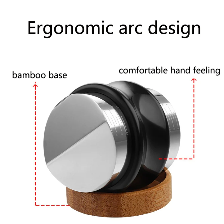 ENB-11 51mm Stainless Steel Coffee Cloth Powder Dispenser Coffee Machine Handle Universal, Colour: One Word Double Head Silver - Image 4