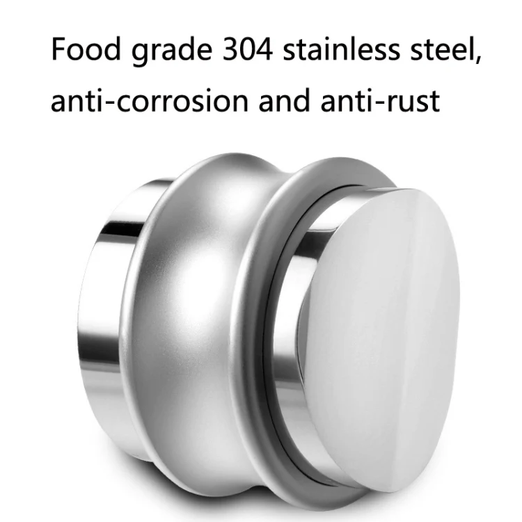 ENB-11 51mm Stainless Steel Coffee Cloth Powder Dispenser Coffee Machine Handle Universal, Colour: One Word Double Head Silver - Image 5