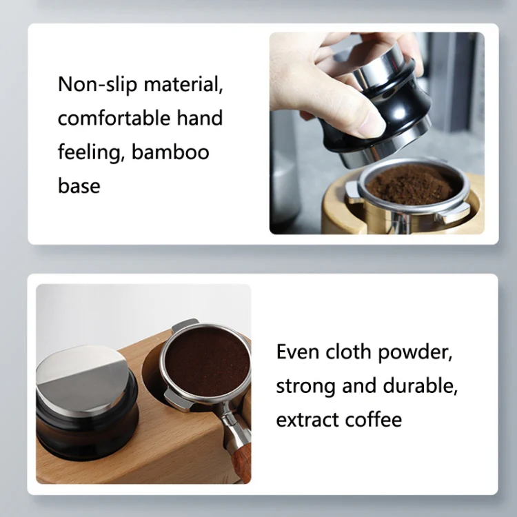 ENB-11 51mm Stainless Steel Coffee Cloth Powder Dispenser Coffee Machine Handle Universal, Colour: One Word Double Head Silver - Image 6