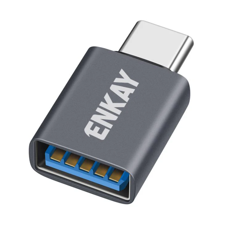 ENKAY ENK-AT134 10Gbps Female USB 3.2 A to Male USB C Data Adapter Aluminum Alloy Converter(Grey)