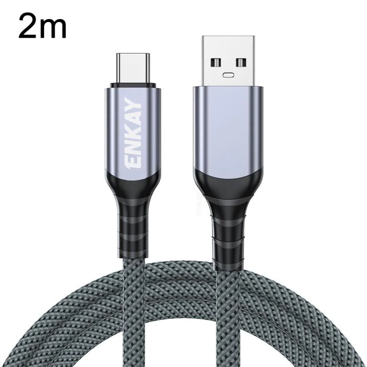 ENKAY ENK-CB188 USB 3.2 to Type-C 60W Fast Charging Cable 10Gbps Super Speed Data Transfer, Length:2m