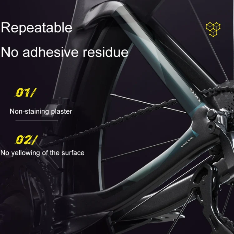ENLEE E-2210 10pcs /Set Bicycle Jersey Stickers Mountain Bike Frame Protection Adhesive Tape, Model: Transparent - Image 9
