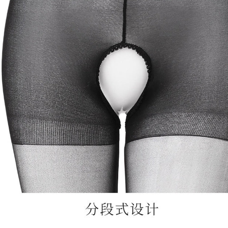 Erotic Ultra-thin Pantyhose Sexy Seductive Stockings Women Open Crotch See-Through Pantyhose Tights, Size: Average(Black) - Image 4